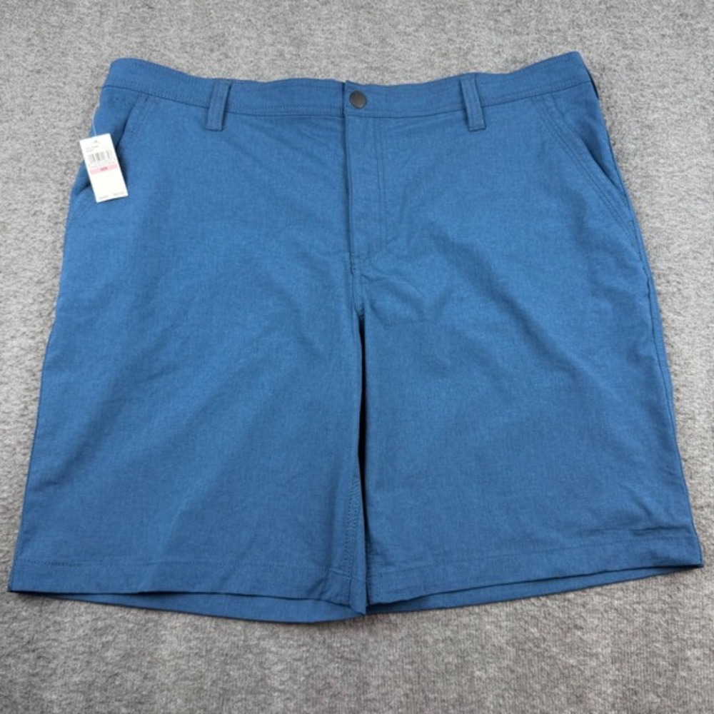 G.H. Bass & Co. Shorts‎ Men's 40 Blue Performance Flat Front Dark Slate Blue 40W